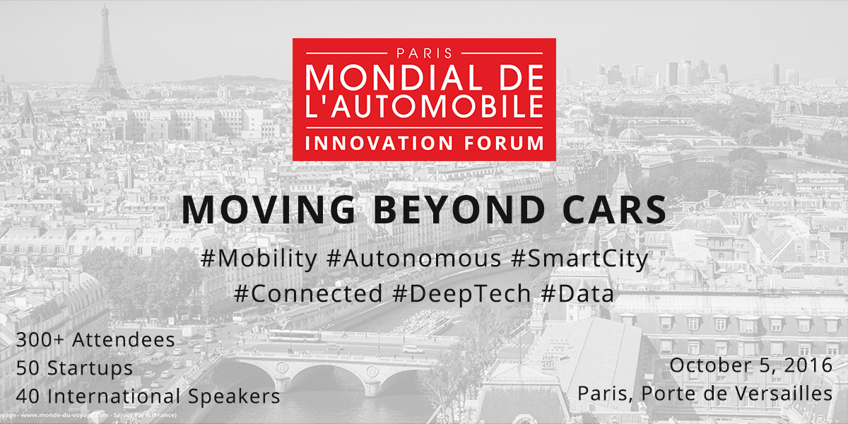 The Mondial Innovation Forum comes to the Paris Motor Show next month