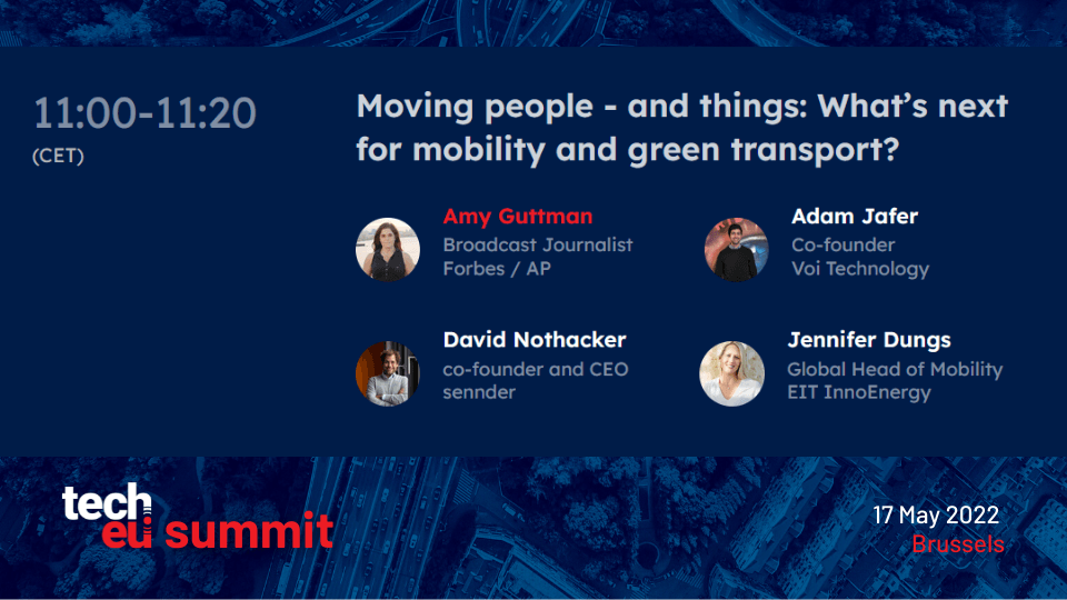 What's next for mobility and green transport? EIT InnoEnergy, Voi and sennder ready to show the way at the Tech.eu Summit